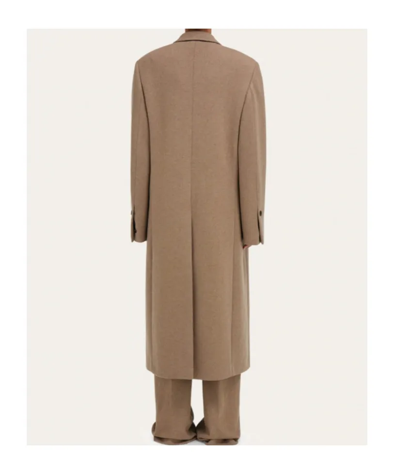 Long-Sleeved Double-Breasted Coat