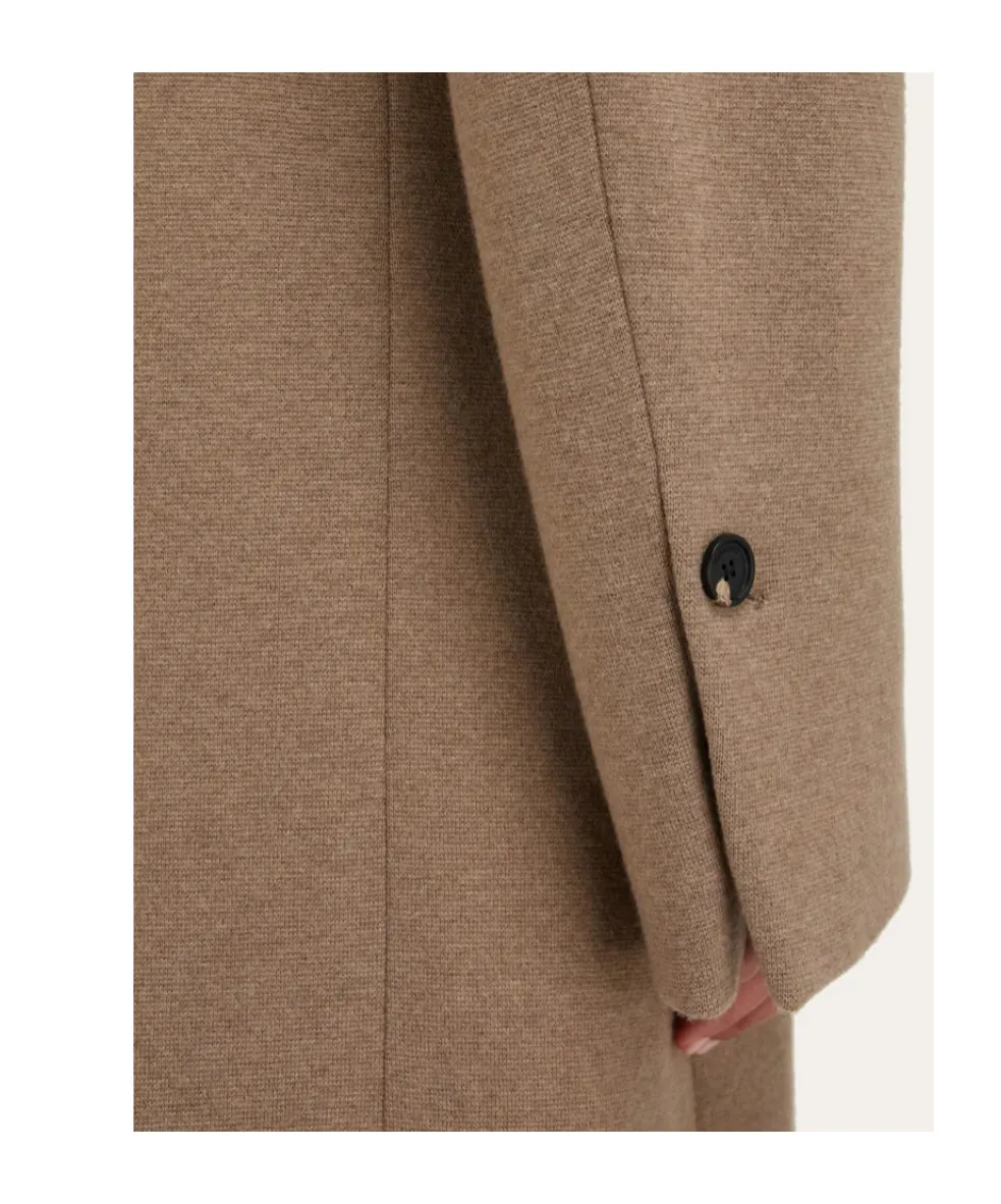 Long-Sleeved Double-Breasted Coat