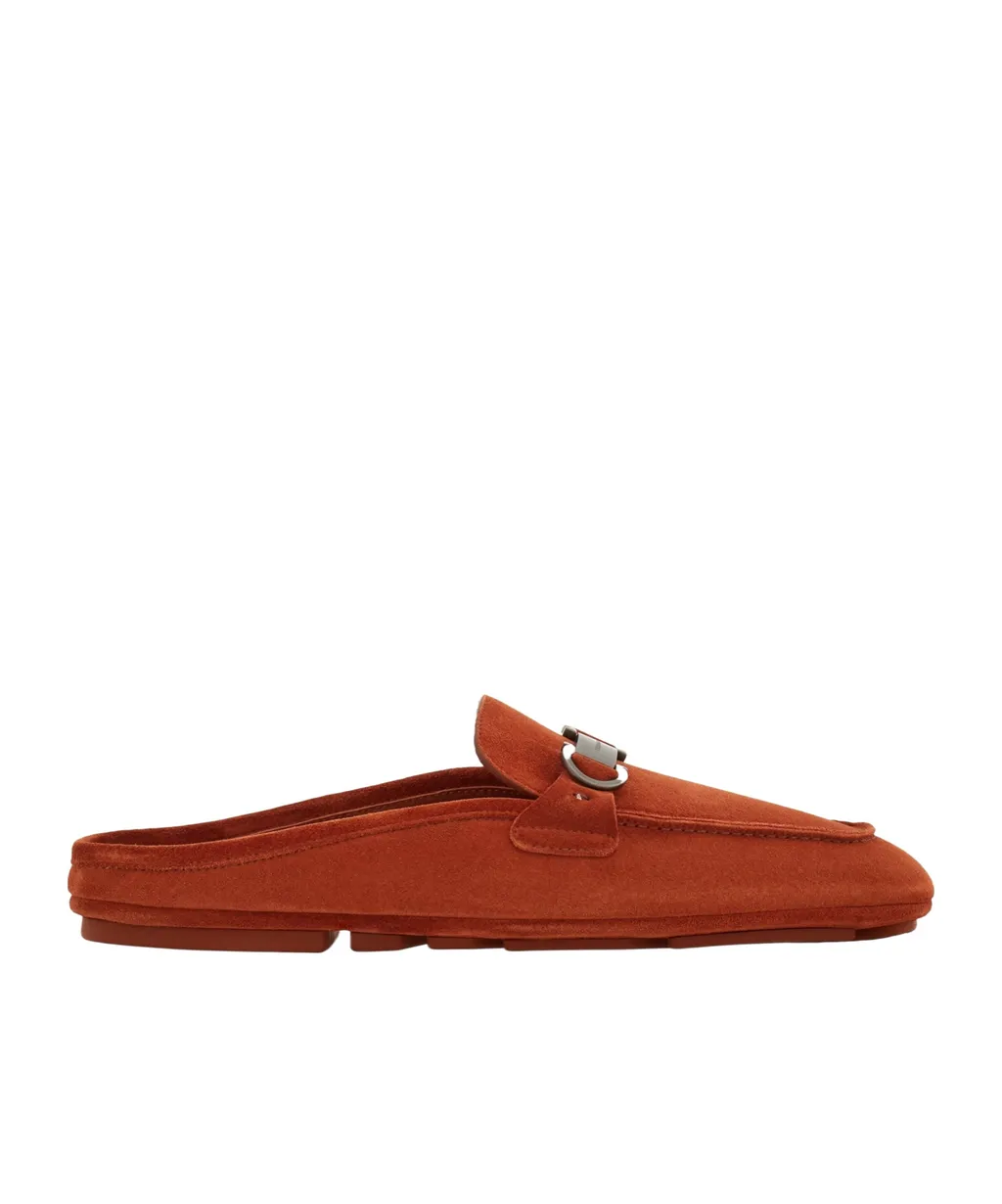 Loafer Mule With Gancini Ornament