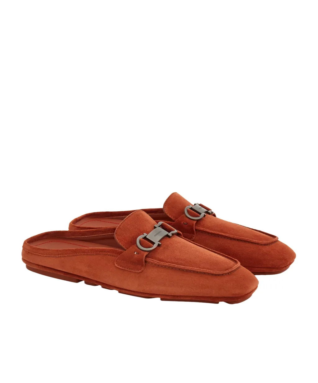 Loafer Mule With Gancini Ornament
