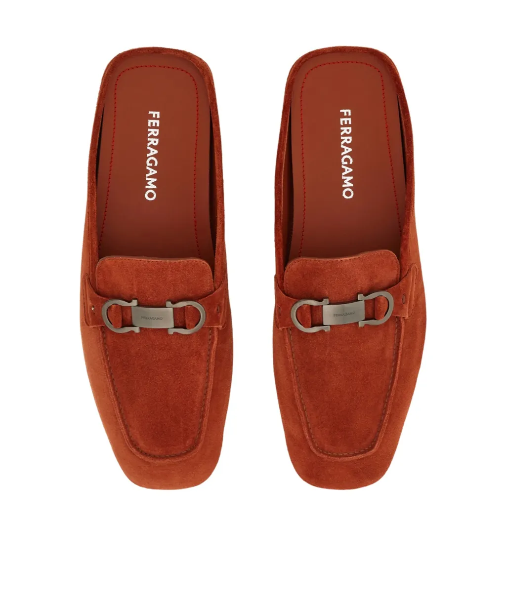 Loafer Mule With Gancini Ornament