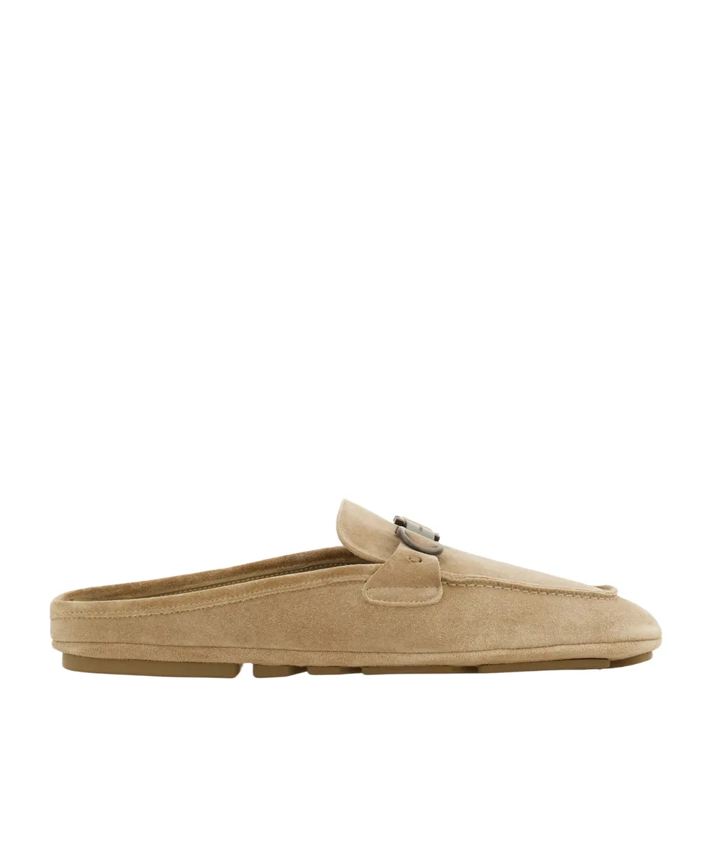 Loafer Mule With Gancini Ornament