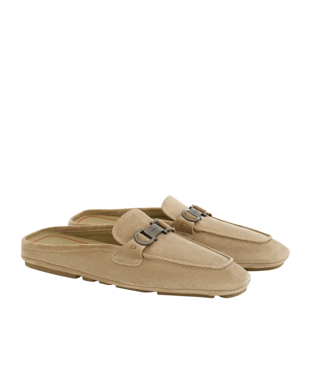 Loafer Mule With Gancini Ornament