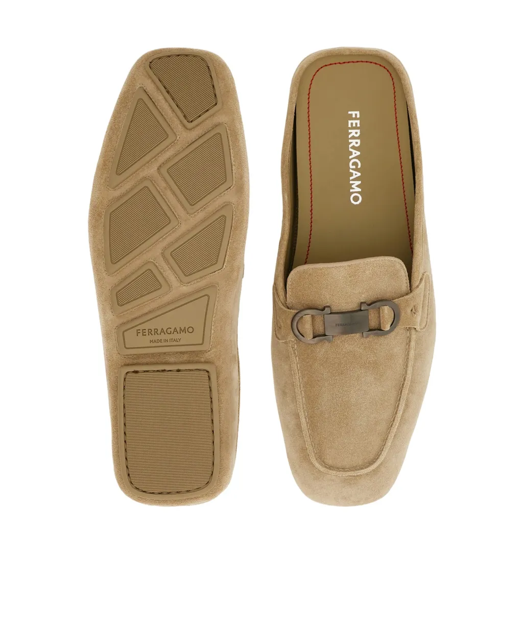 Loafer Mule With Gancini Ornament
