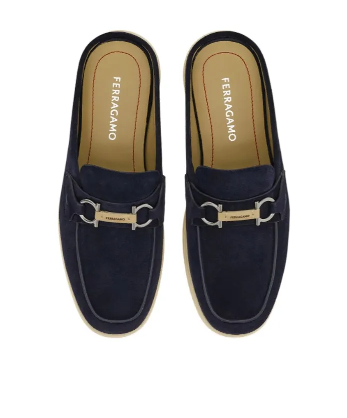 Gancini Buckle Loafer Mule