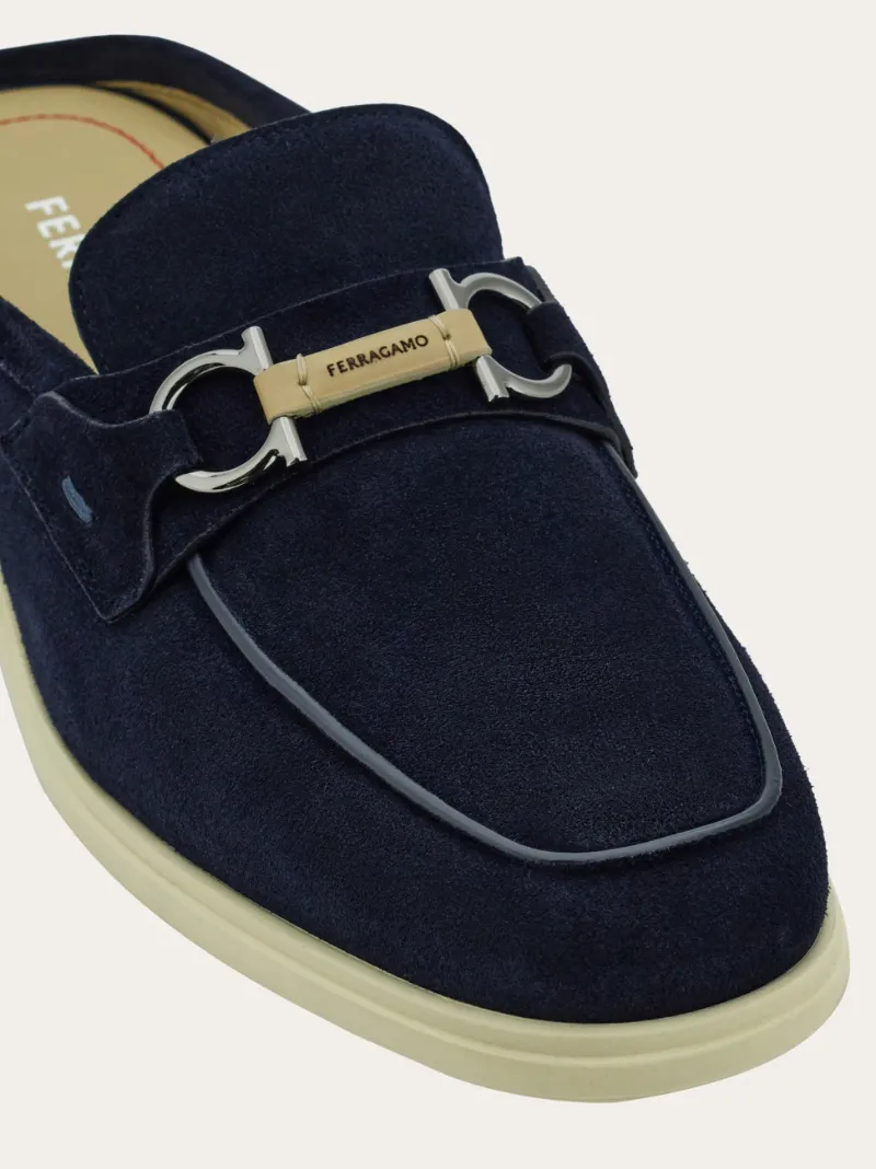Gancini Buckle Loafer Mule