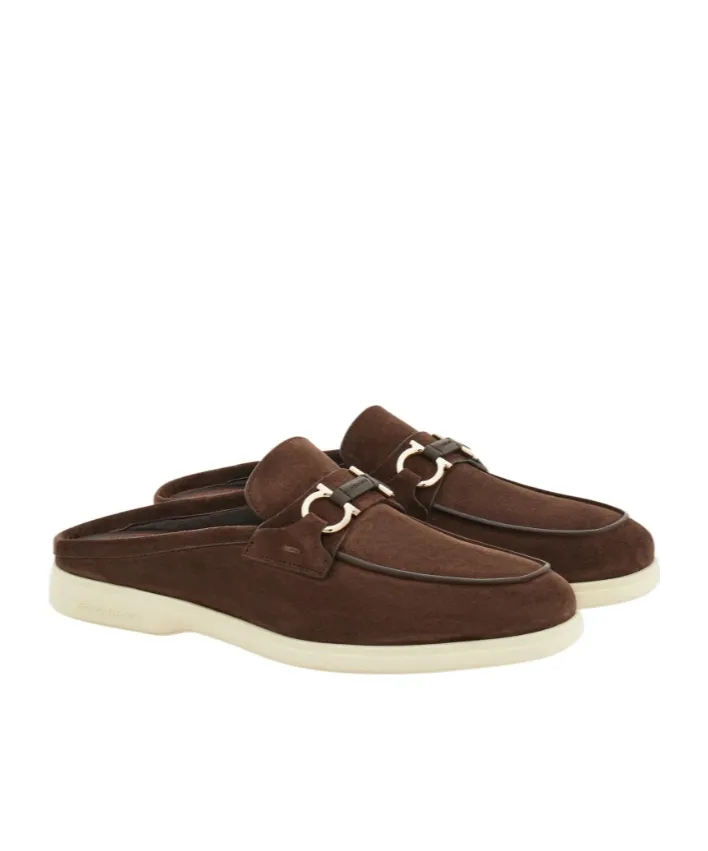 Gancini Buckle Loafer Mule