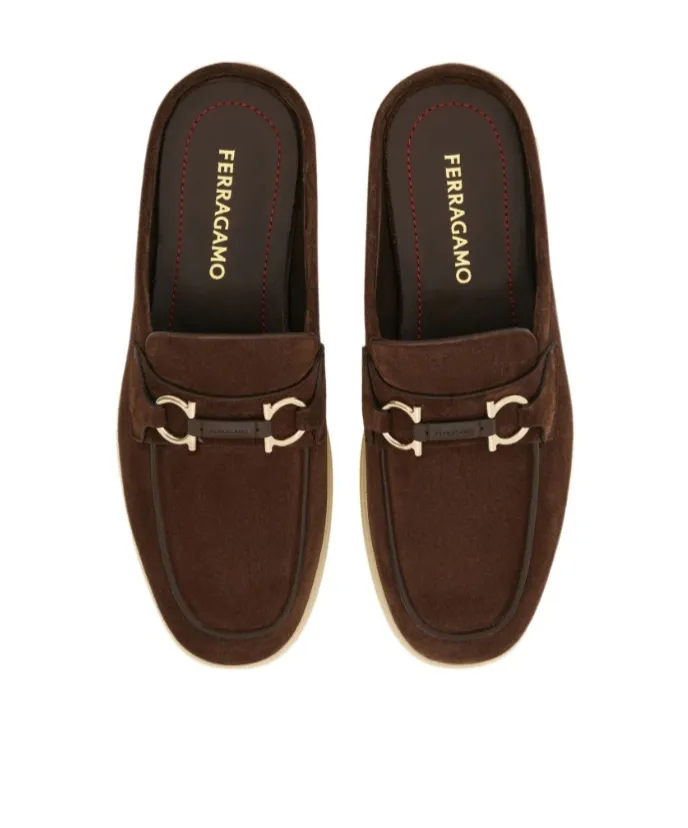 Gancini Buckle Loafer Mule