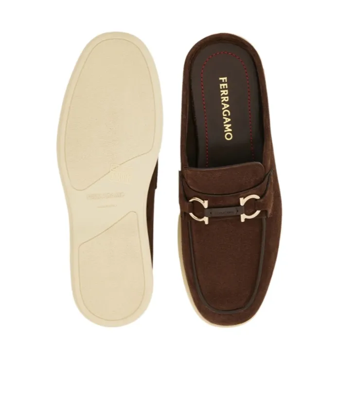 Gancini Buckle Loafer Mule