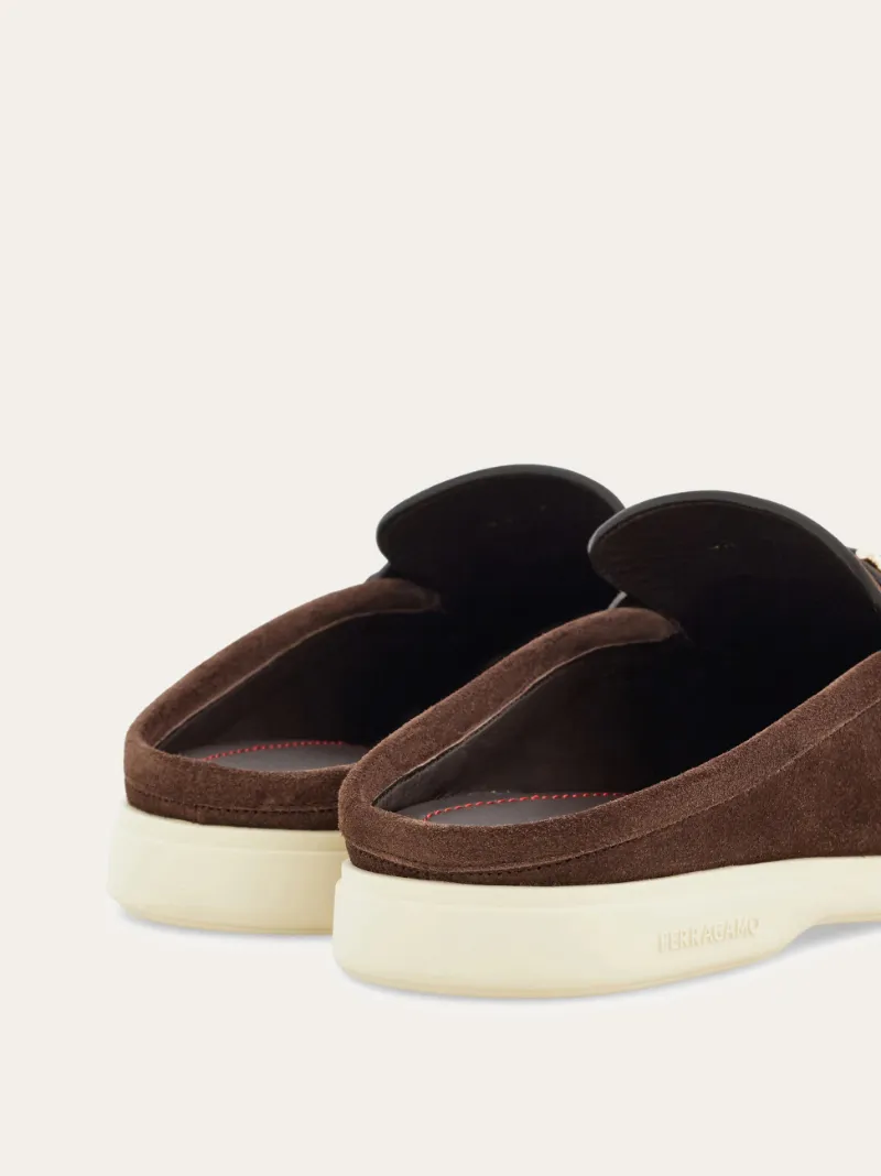 Gancini Buckle Loafer Mule