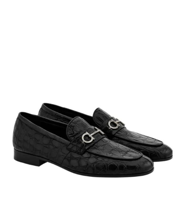 Gancini Embellished Loafers