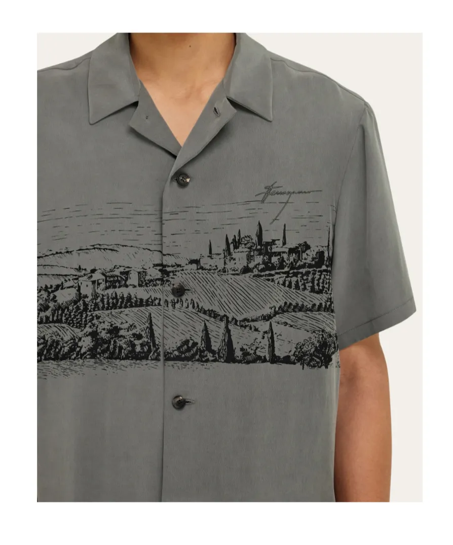 Back To Earth - Tuscany Print Silk Shirt