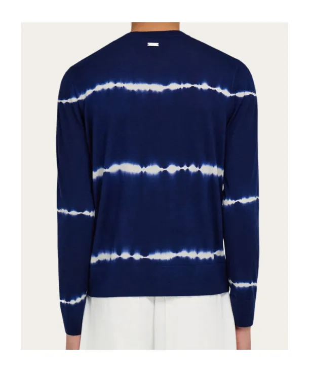 Tie Dye Wool V-Neck Pullover
