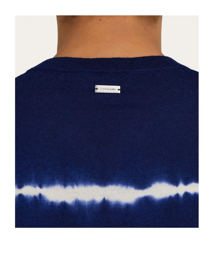 Tie Dye Wool V-Neck Pullover