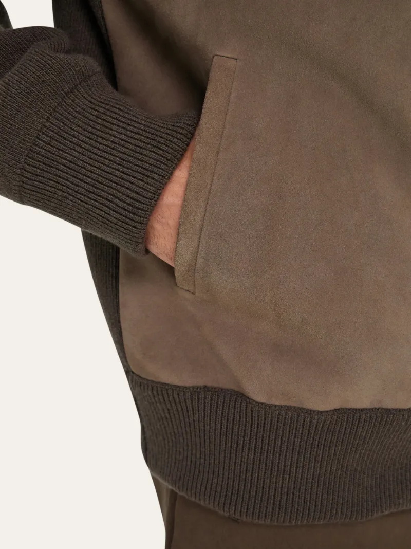 Blouson With Leather Inserts