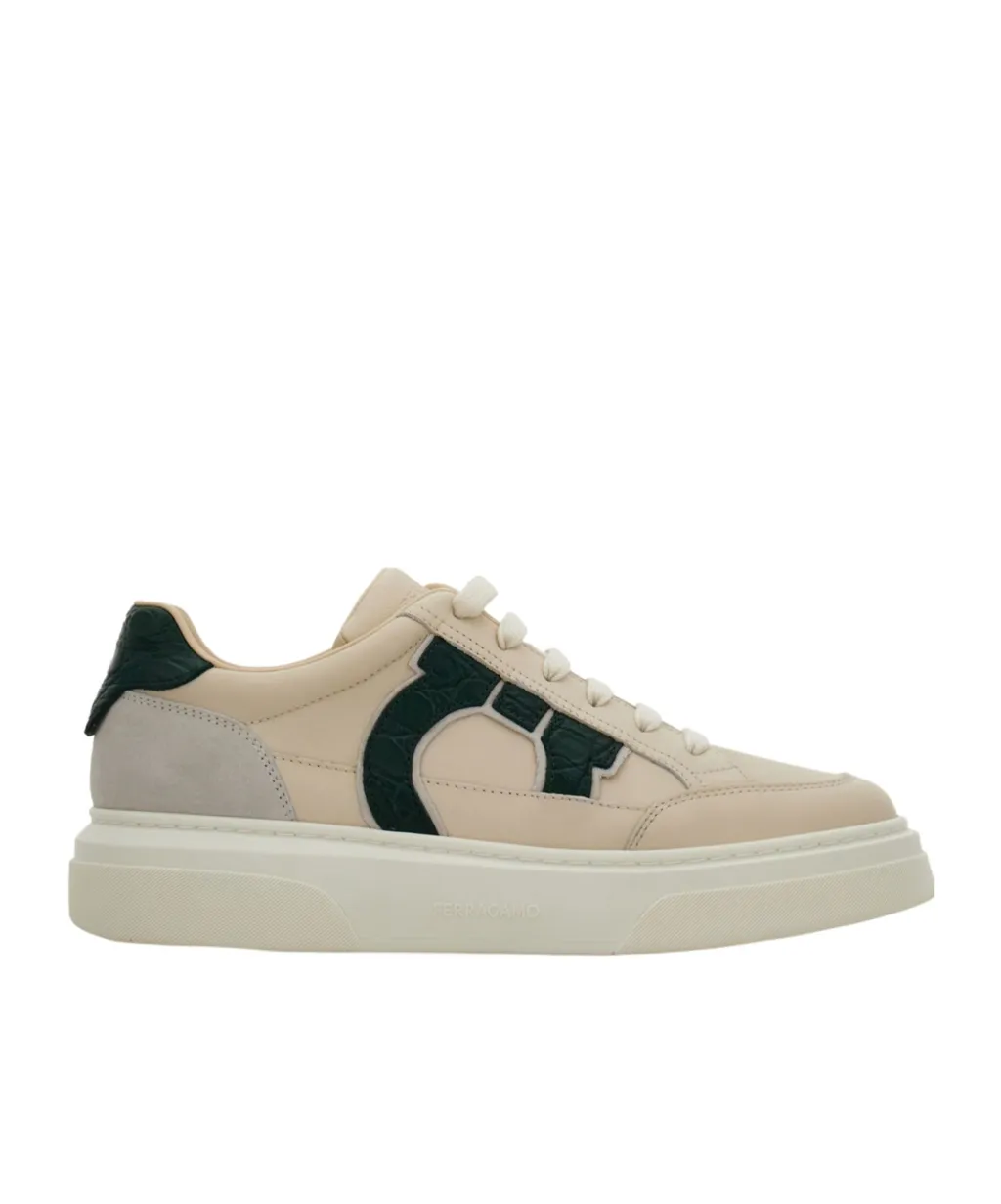 Gancini Logo Low-Top Sneakers