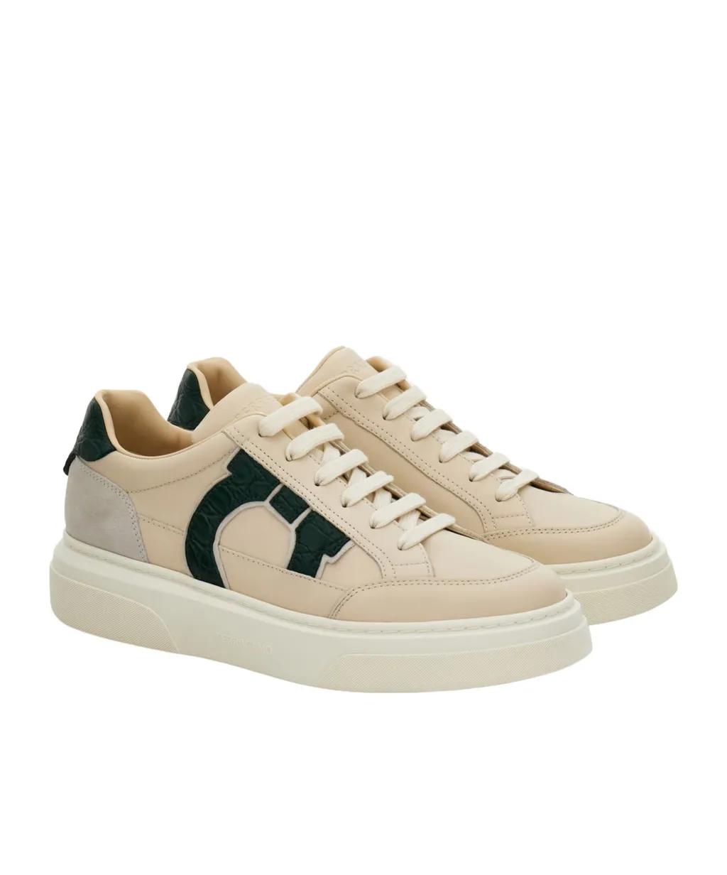 Gancini Logo Low-Top Sneakers
