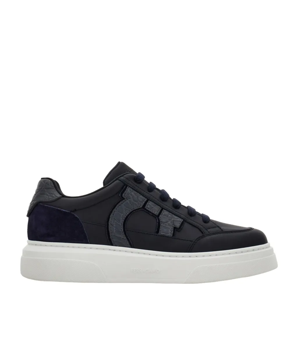 Low-Top Sneaker With Gancini Detail
