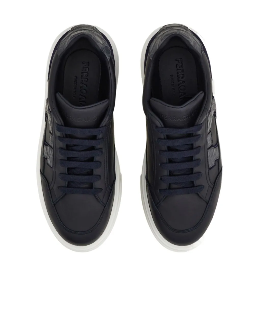 Low-Top Sneaker With Gancini Detail