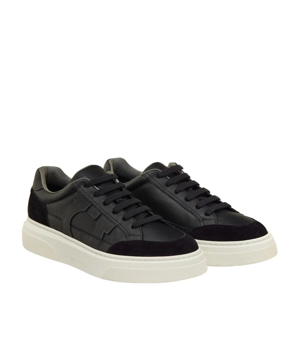 Low Top Sneaker With Gancini Ornament