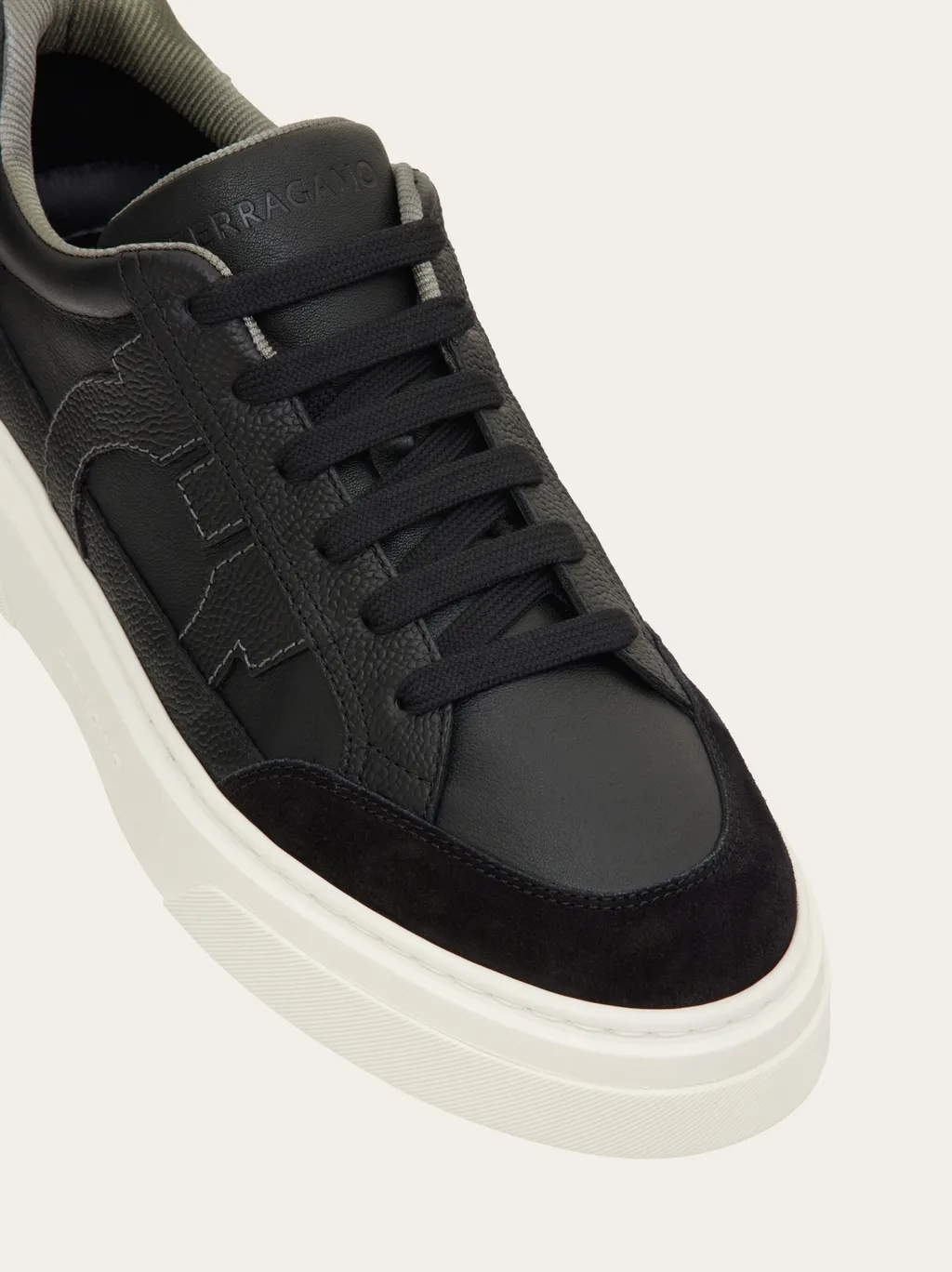 Low Top Sneaker With Gancini Ornament