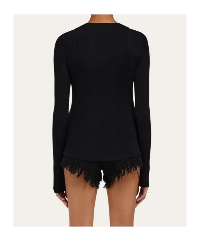 Top With Rippled Neckline