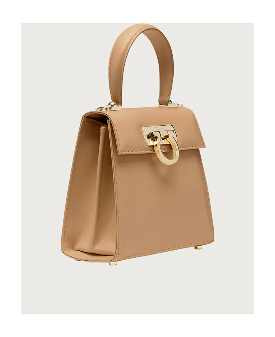 Logo Gold Button Handbag