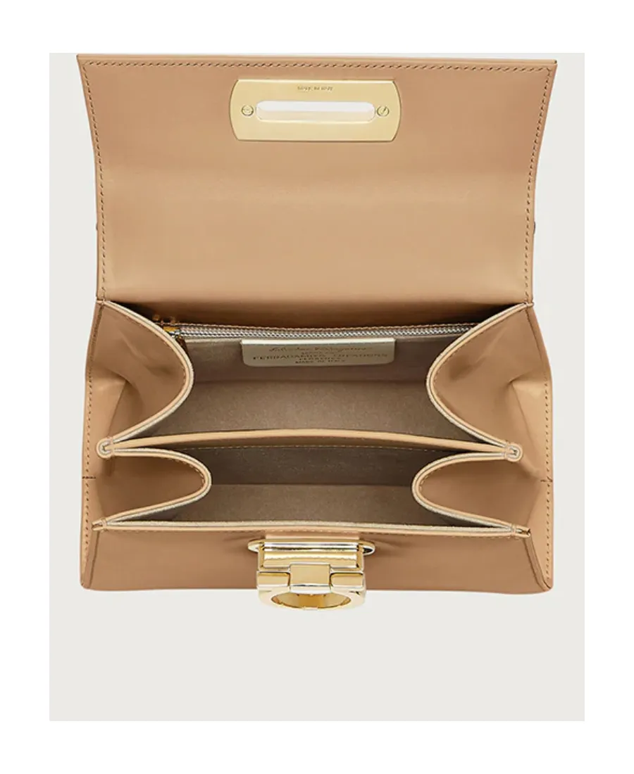 Logo Gold Button Handbag