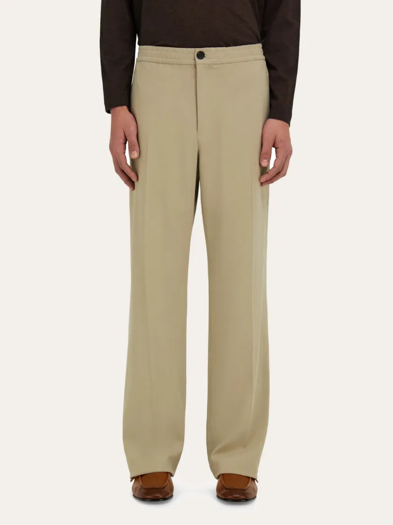 Tailored Leg Crepe Trousers