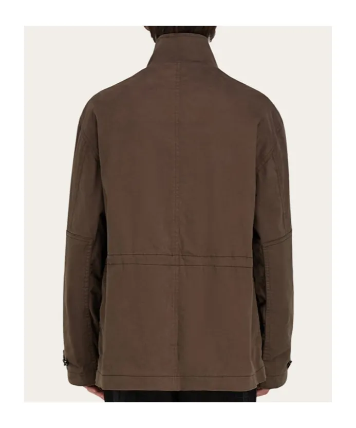 High Neck Concealed Fastened Jacket