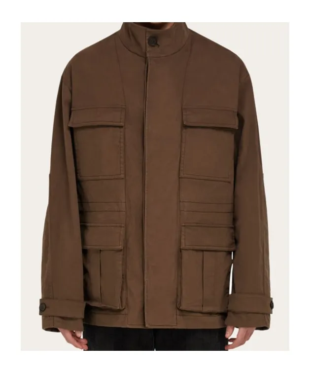 High Neck Concealed Fastened Jacket