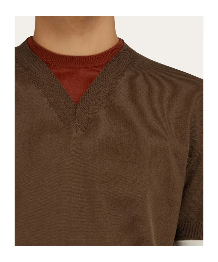 Layered Knitted T-Shirt