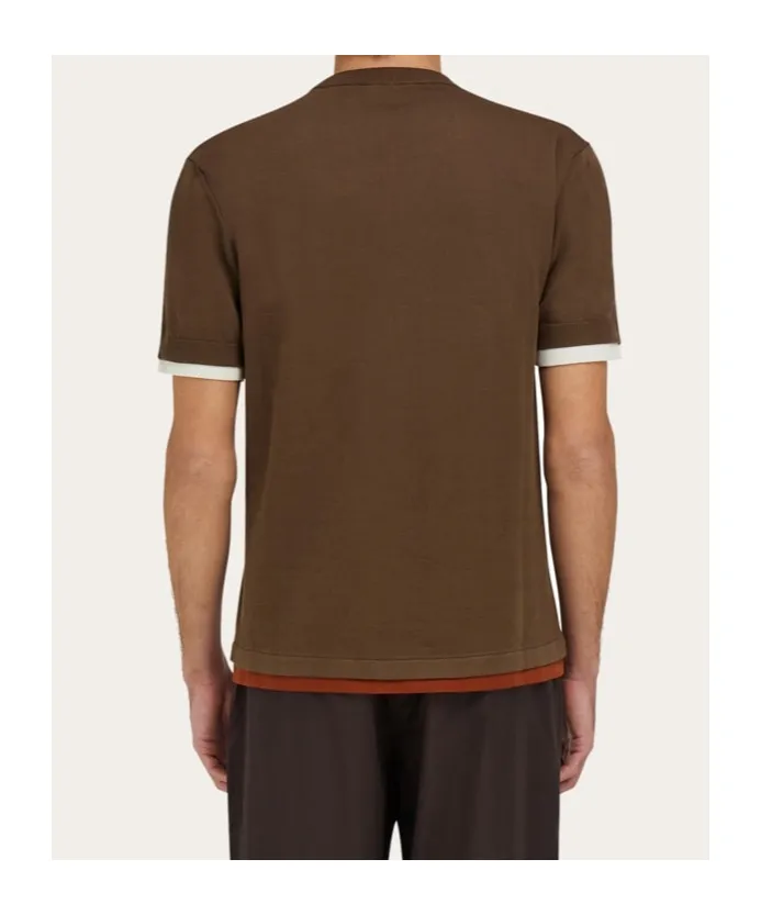 Layered Knitted T-Shirt