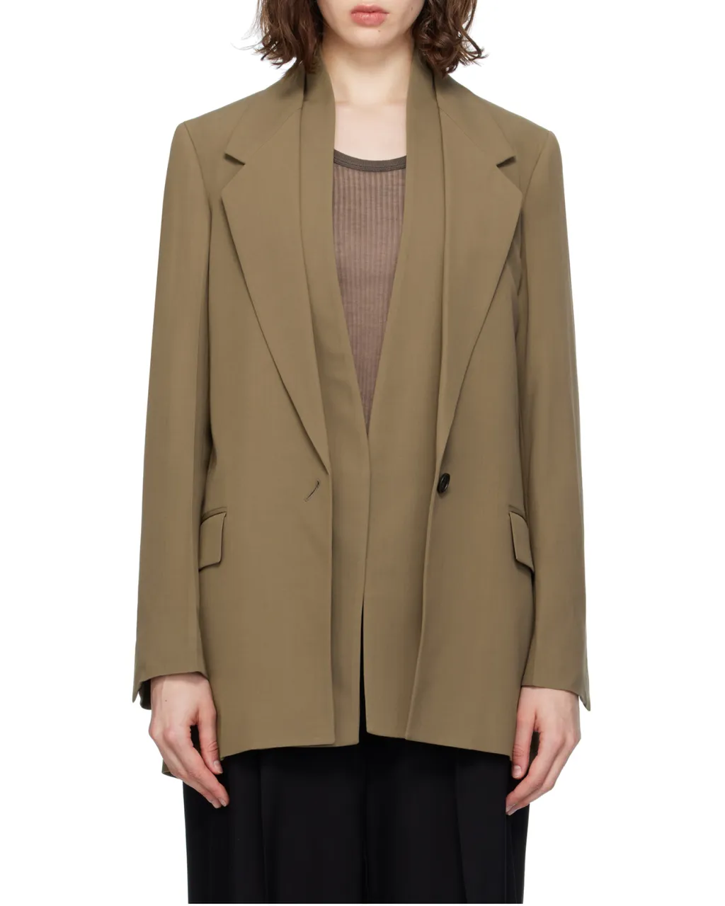 Notched-Lapel Blazer