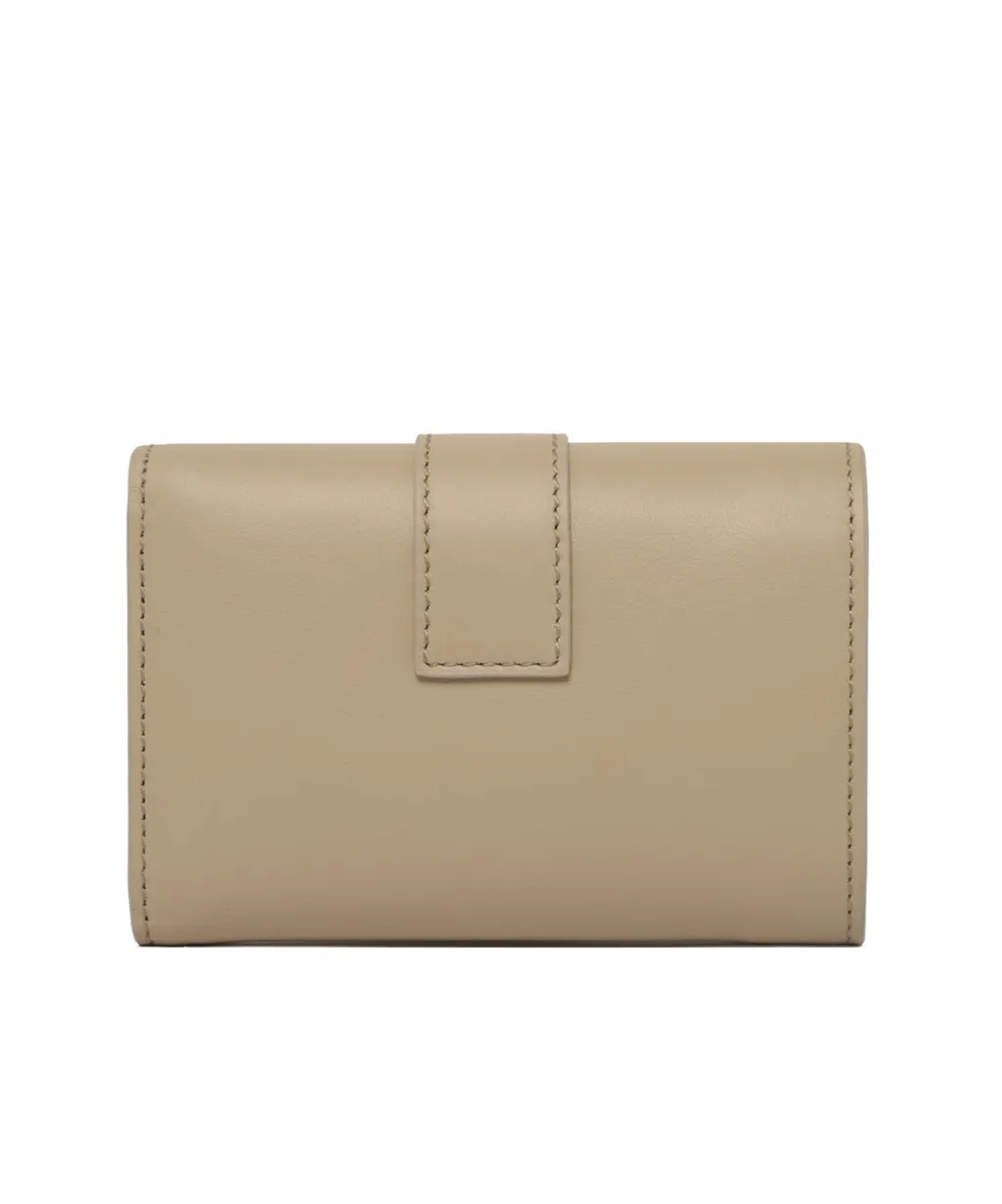 Gancini Plaque Tri-Fold Wallet