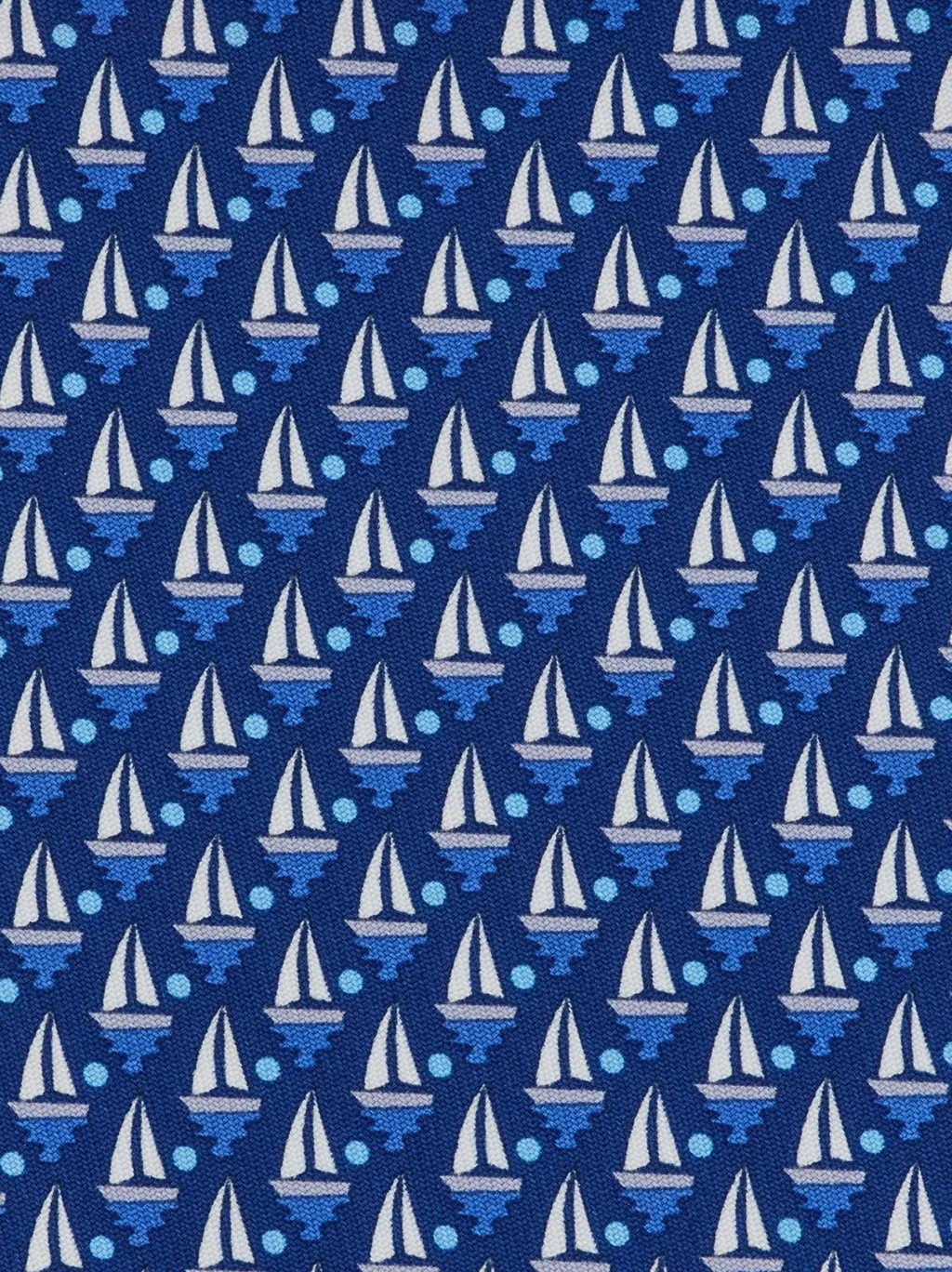 Sailboat Print Silk Tie