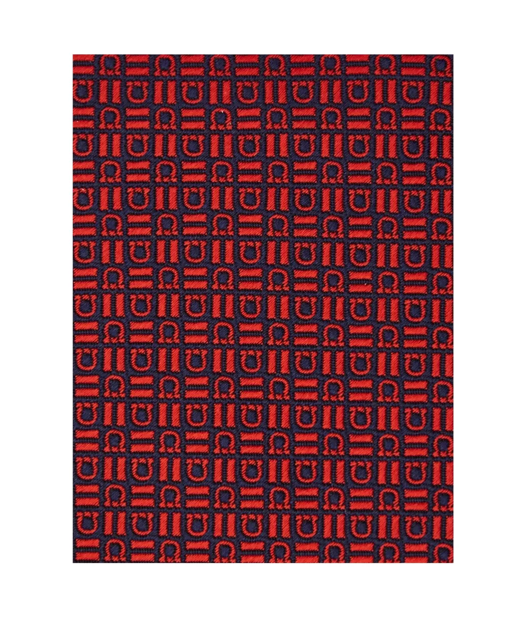 Gancini Motif Jacquard Tie