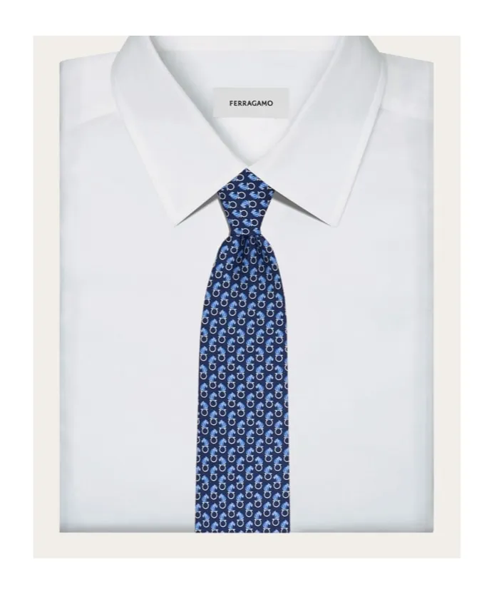 Feline Print Silk Tie