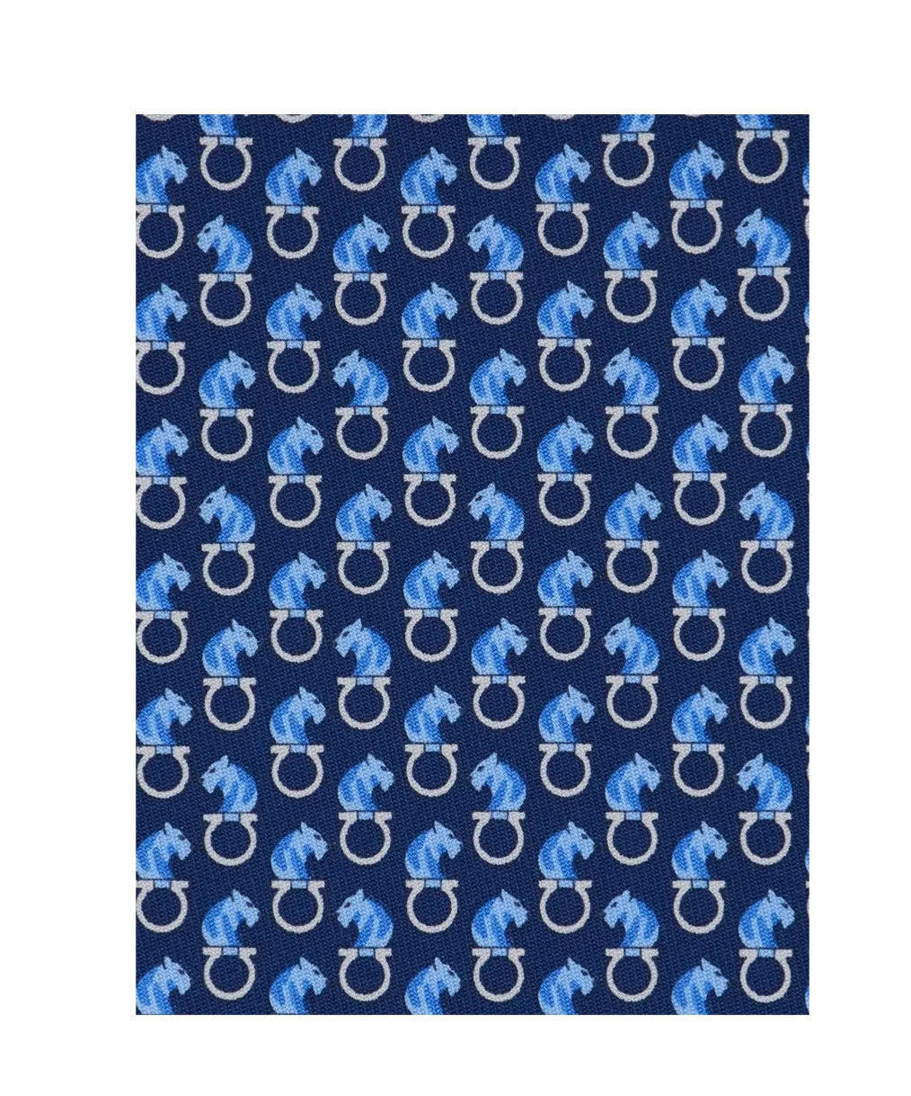Feline Print Silk Tie
