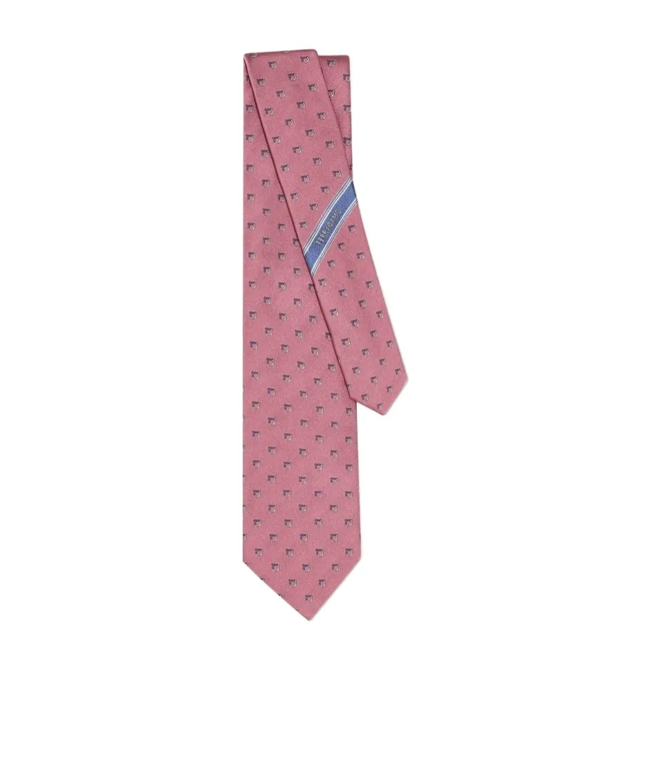 Two Tone Gancini Jacquard Tie