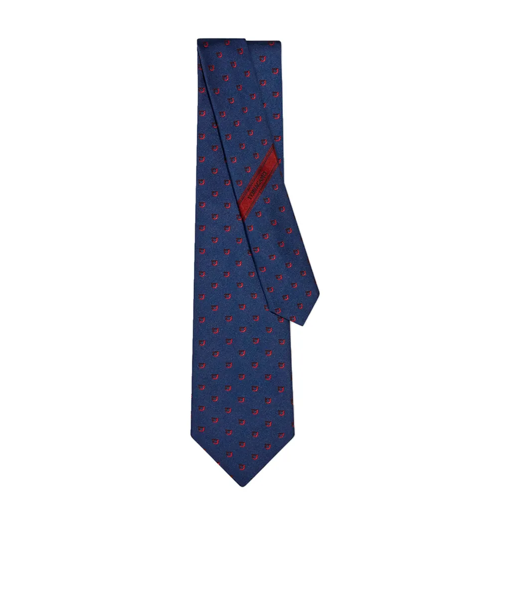 Two Tone Gancini Jacquard Tie