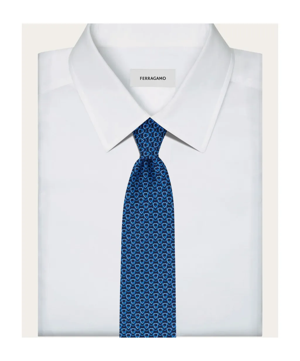 Hearts Print Silk Tie