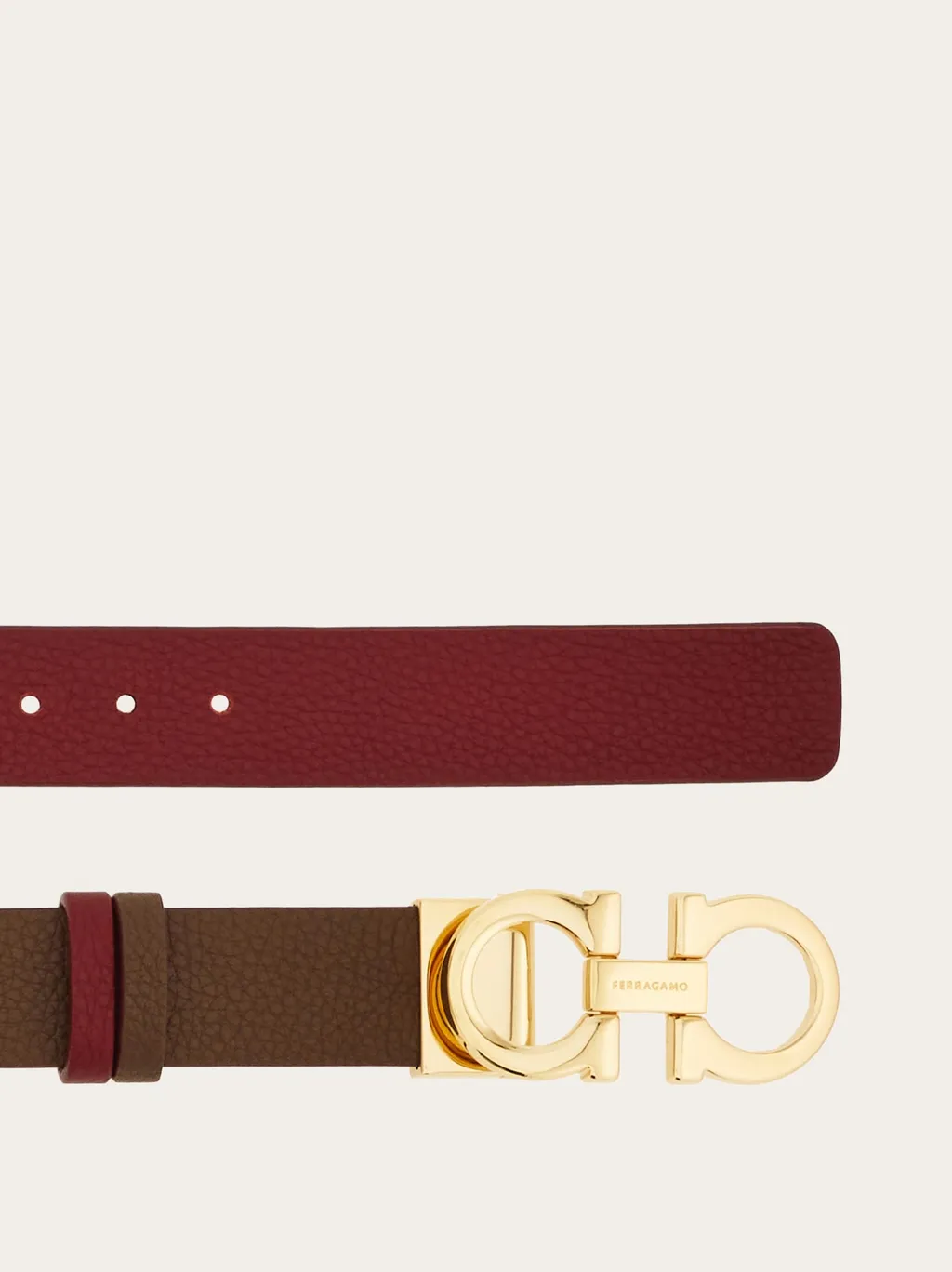 Adjustable And Reversible Gancini Belt