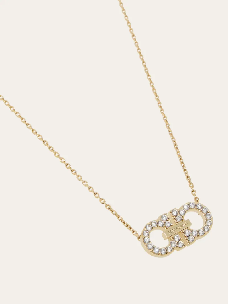 Embellished Gancini Pendant Necklace