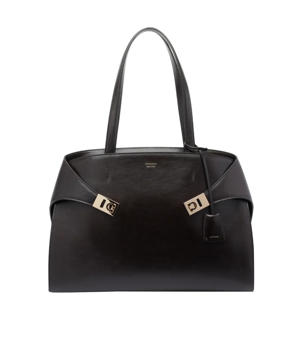 Hug Clasp-Detail Tote Bag
