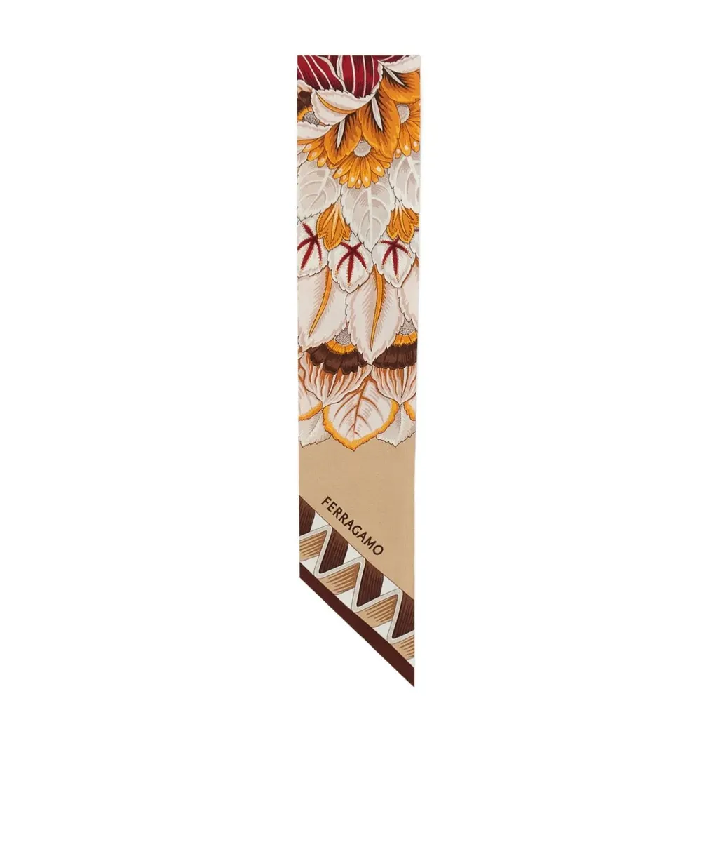 Floral-Print Silk Scarf
