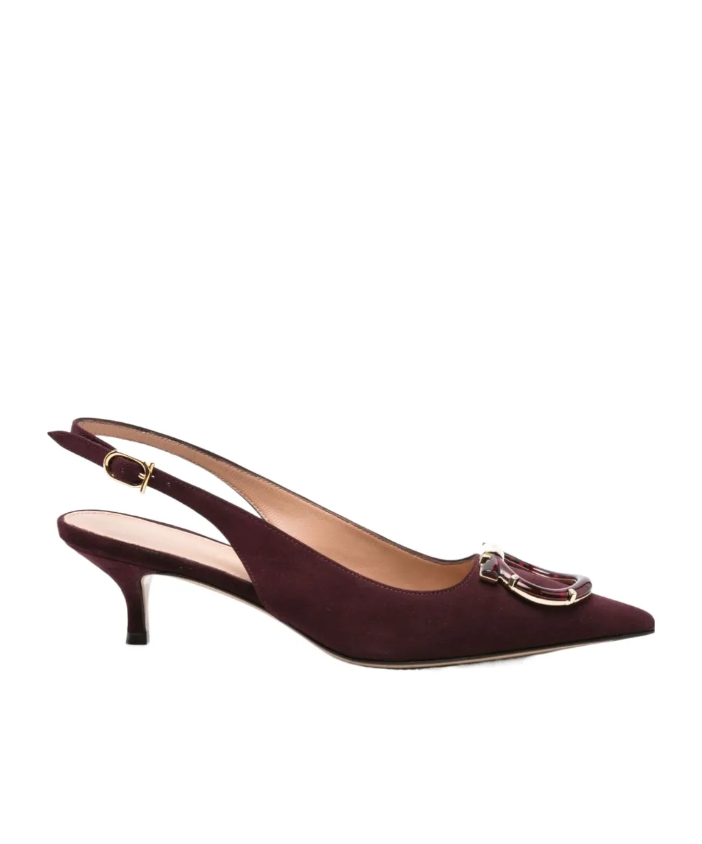 50Mm Suede Slingbacks