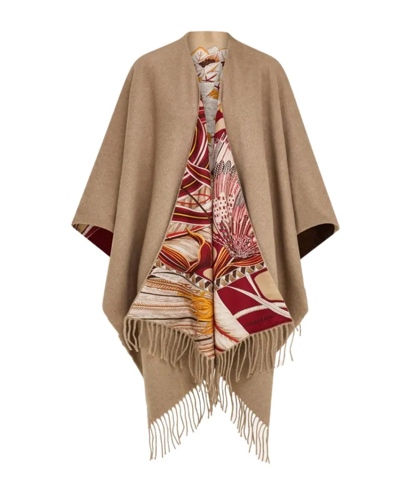Cashmere And Silk Reversible Cape
