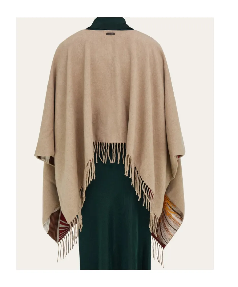 Cashmere And Silk Reversible Cape