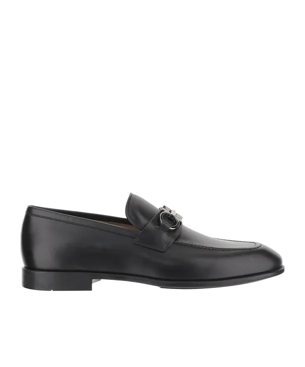 Gancini Leather Loafers